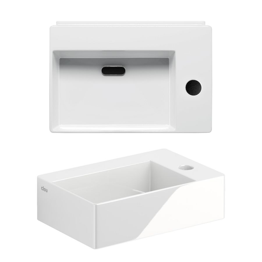 New Flush 2 fontein 355x245x100mm wit met kraangat incl. plug