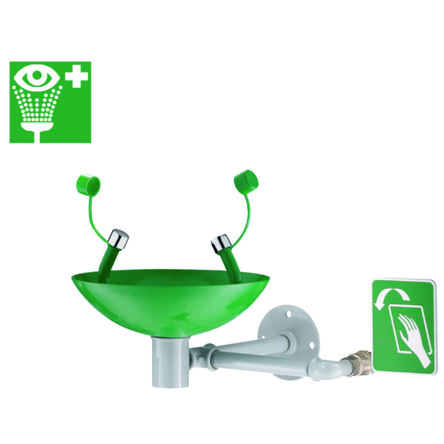 Oogdouche op wastafel muurmodel