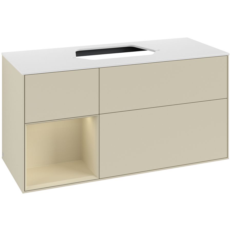 Wastafelonderkast Finion 1200x603x501mm S.Grey Matt Lacquer G411HJHJ