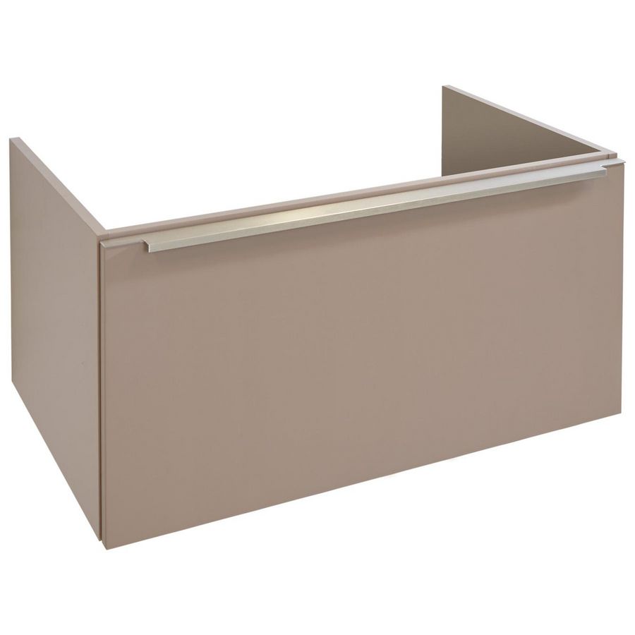 Onderkast (120x50cm) met 1 lade hoog met greeplijst - M2 - White hoogglans gelakt