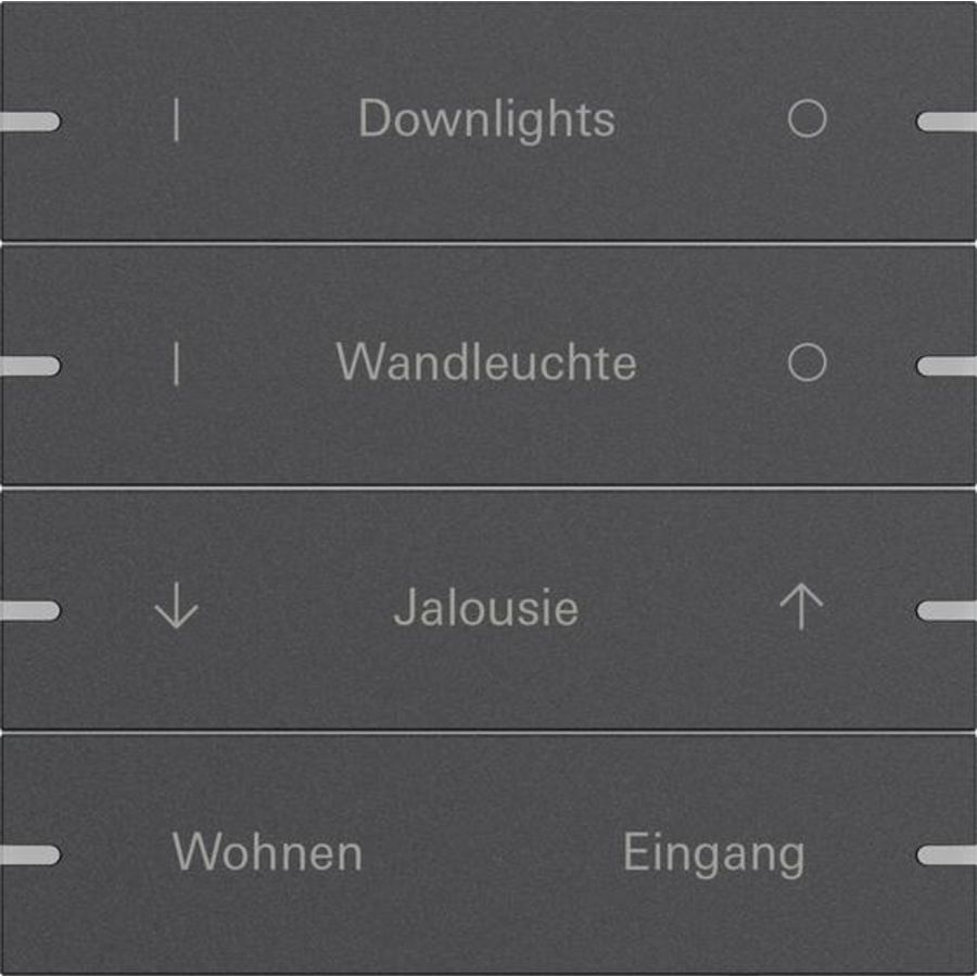 Wippenset 4-voudig indiv. tastsens.4.95 alum.antracit(gel.)