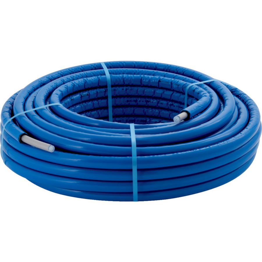 Rol a 50m. meerlagenbuis ML 20x2mm + 6mm isolatie blauw