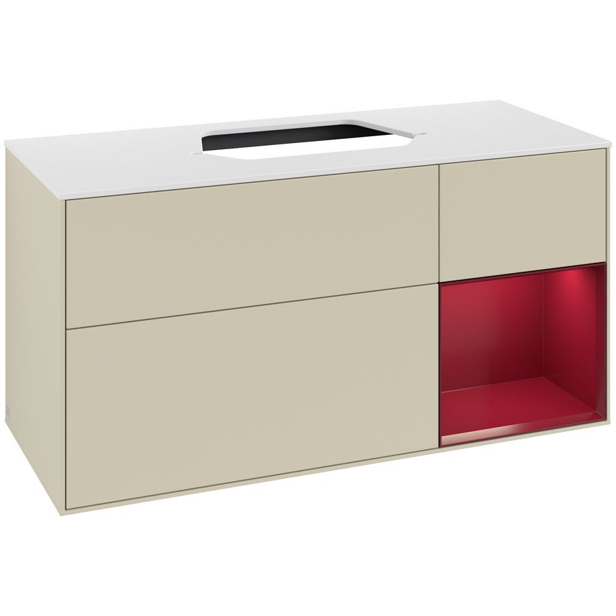 Wastafelonderkast Finion 1200x603x501mm S.Grey Matt Lacquer F421HBHJ