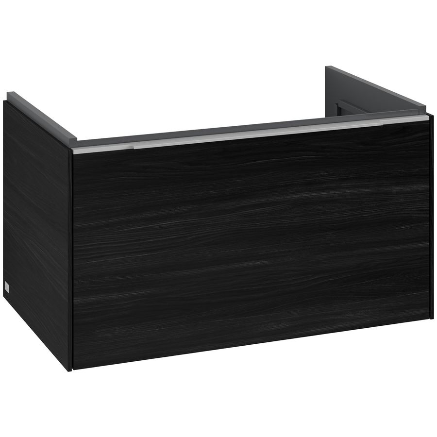 Wastafelonderkastkast SUBWAY 3.0 772x429x478mm Black Oak C57300AB greep alu. glans