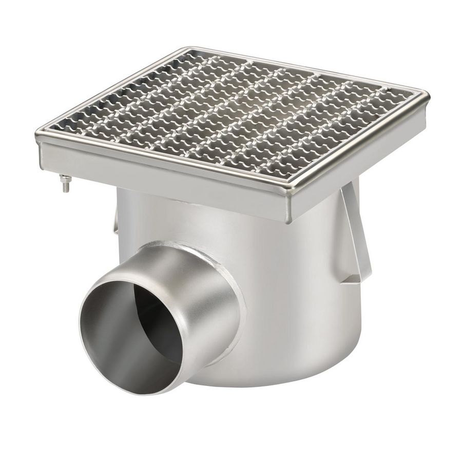 Industrieput 250x250mm ZU. maasrooster RVS304