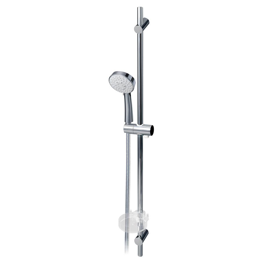 PROMO Aqua 100 glijstangcombinatie 600mm chroom m. 3 straalsoorten handdouche/zeepsch. (B9318AA)