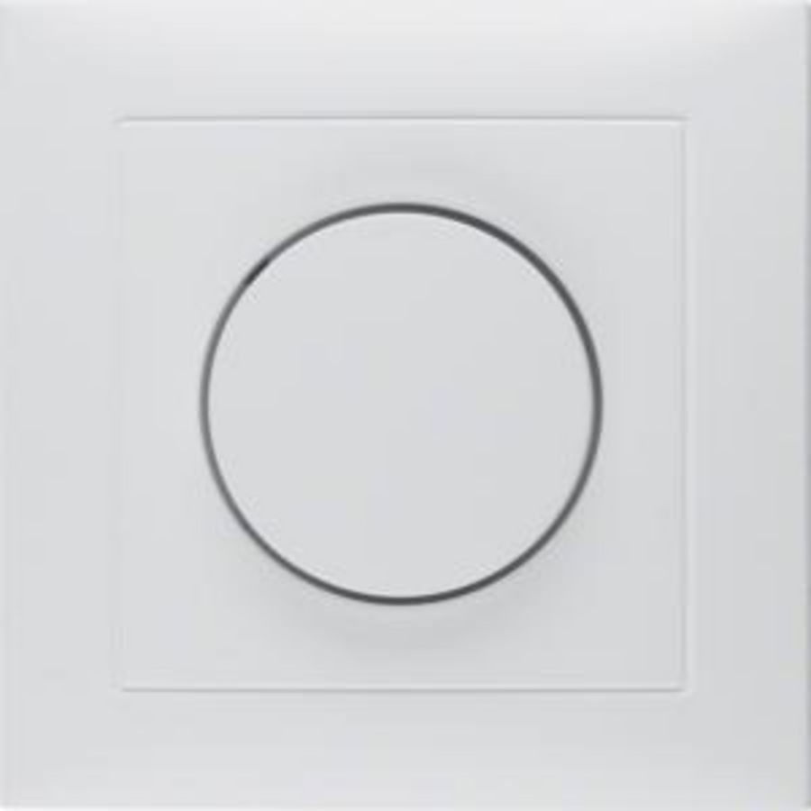 Volle afdekpl. draai- dimmer/pot berker S.1/B.3/B.7 polar wit mat