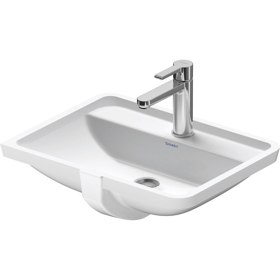 STARCK 3 #030249 inbouwwastafel 525mm wit met kraangat met overloop