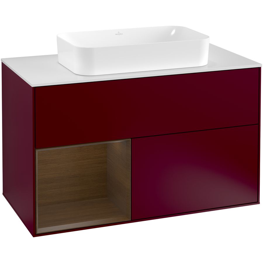 Wastafelonderkast Finion 1000x603x501mm Peony Matt Lacquer F241GNHB
