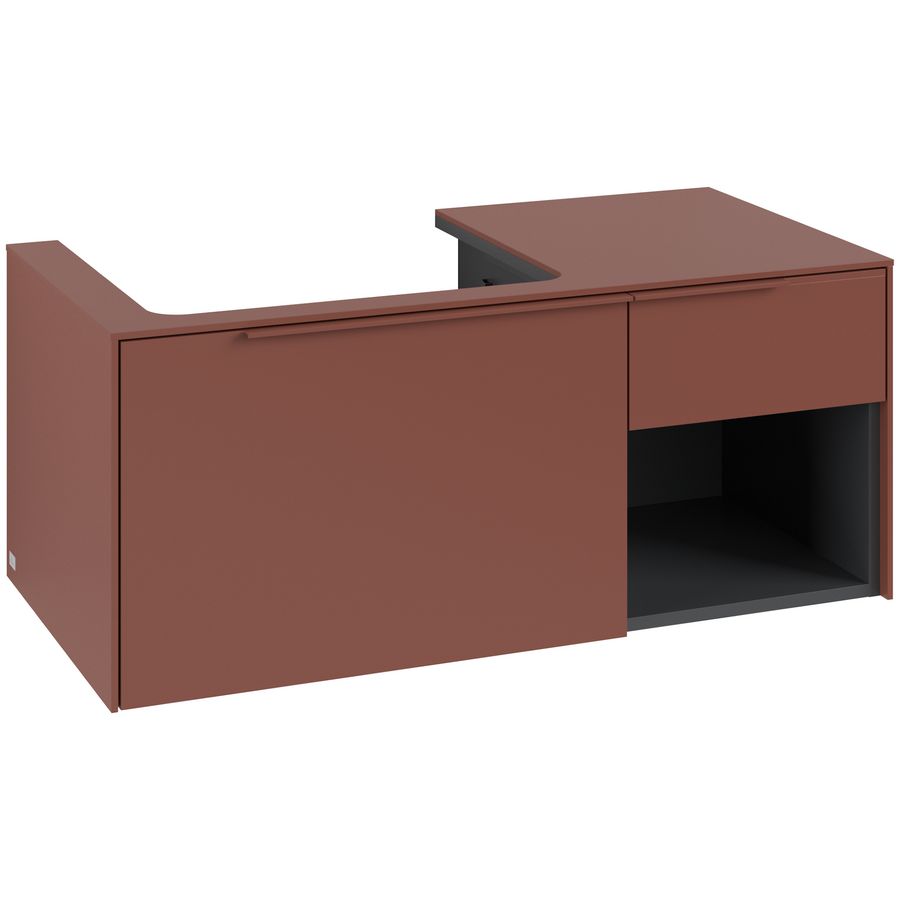 Wastafelonderkastkast SUBWAY 3.0 1001x422,5x516mm Wine Red C572L2AH greep monochroom