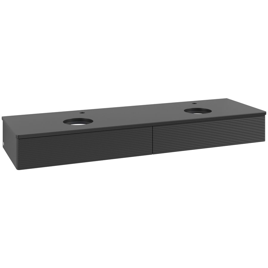 Wastafelonderkast Antao 1600x190x500mm Black Matt Lacquer K17150PD
