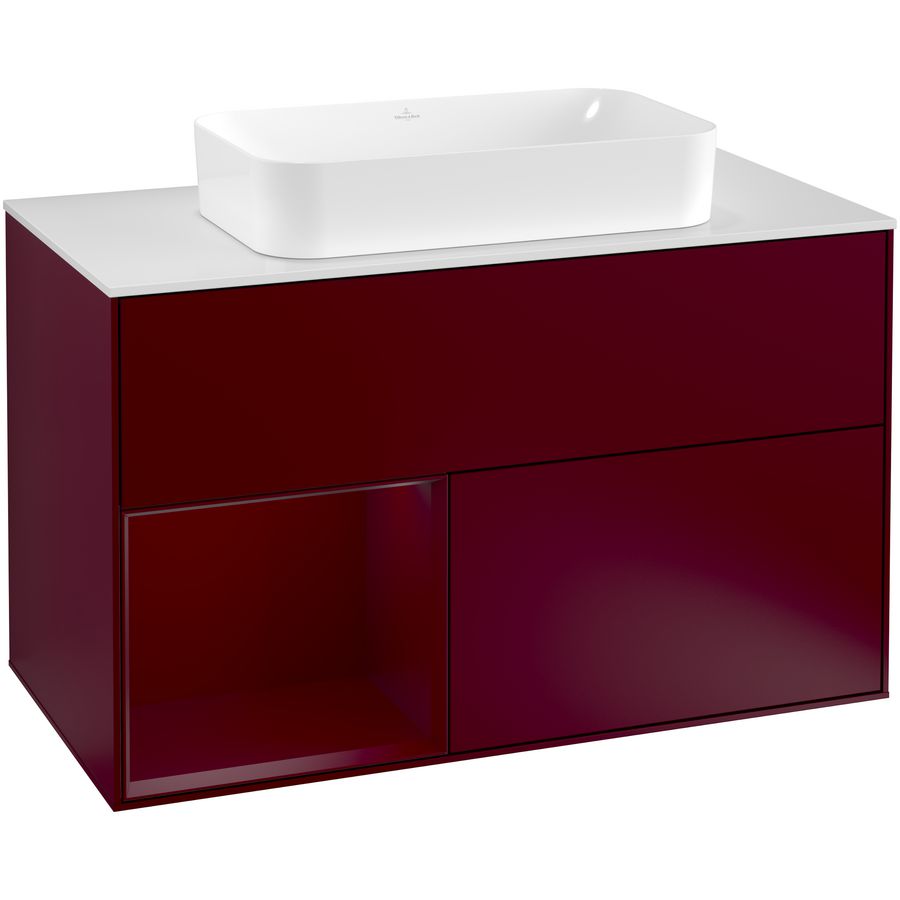 Wastafelonderkast Finion 1000x603x501mm Peony Matt Lacquer F241HBHB