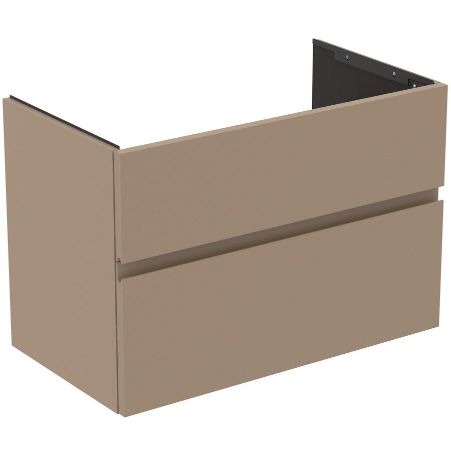 Wastafelmeubel 800x440x545mm mat greige 2 laden Finesse