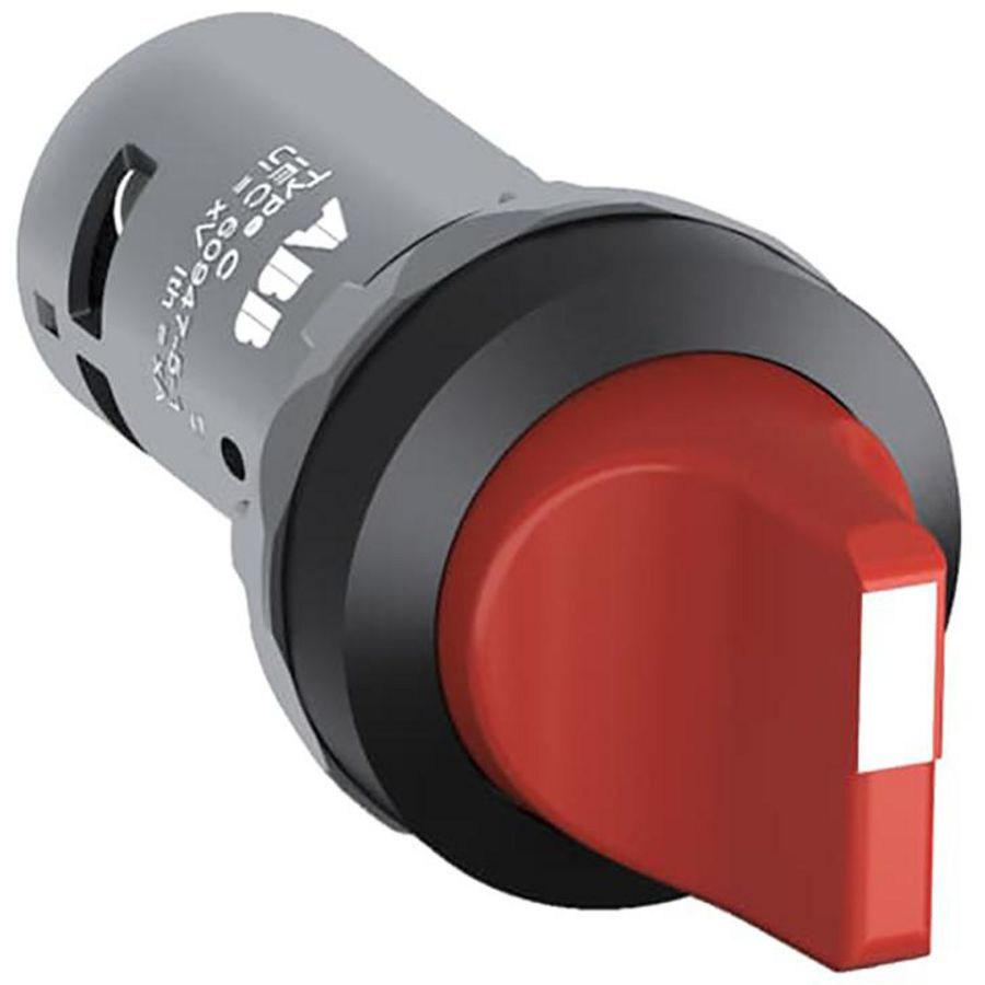 Keuzeschakelaar rood 3 pos Met 1 no 1 nc 2 pos