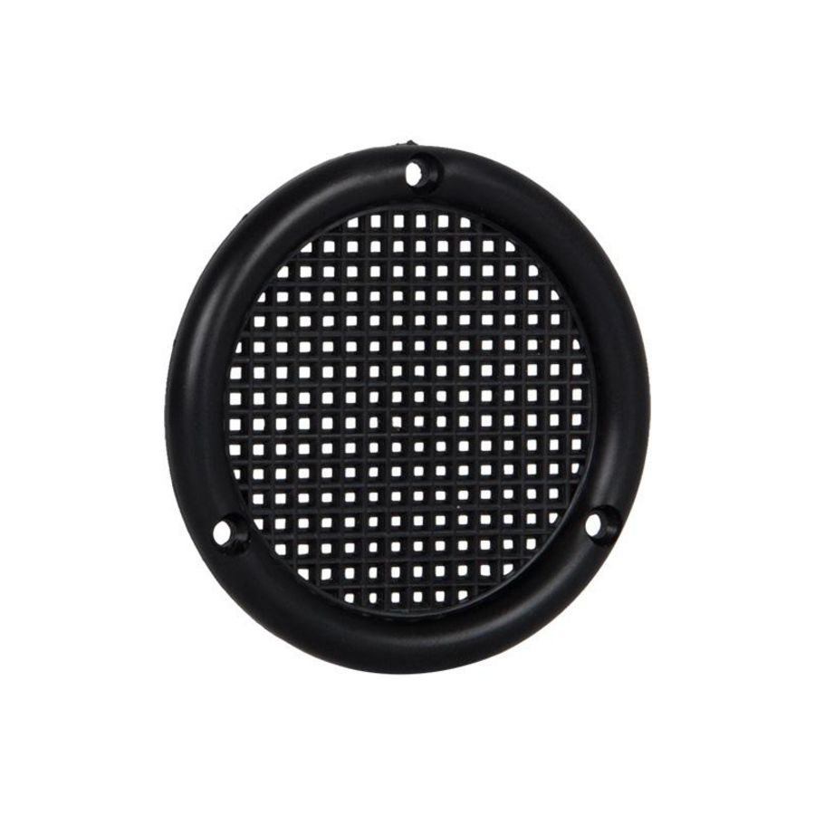 Ventilatierooster kunststof Ø73mm vlak zwart