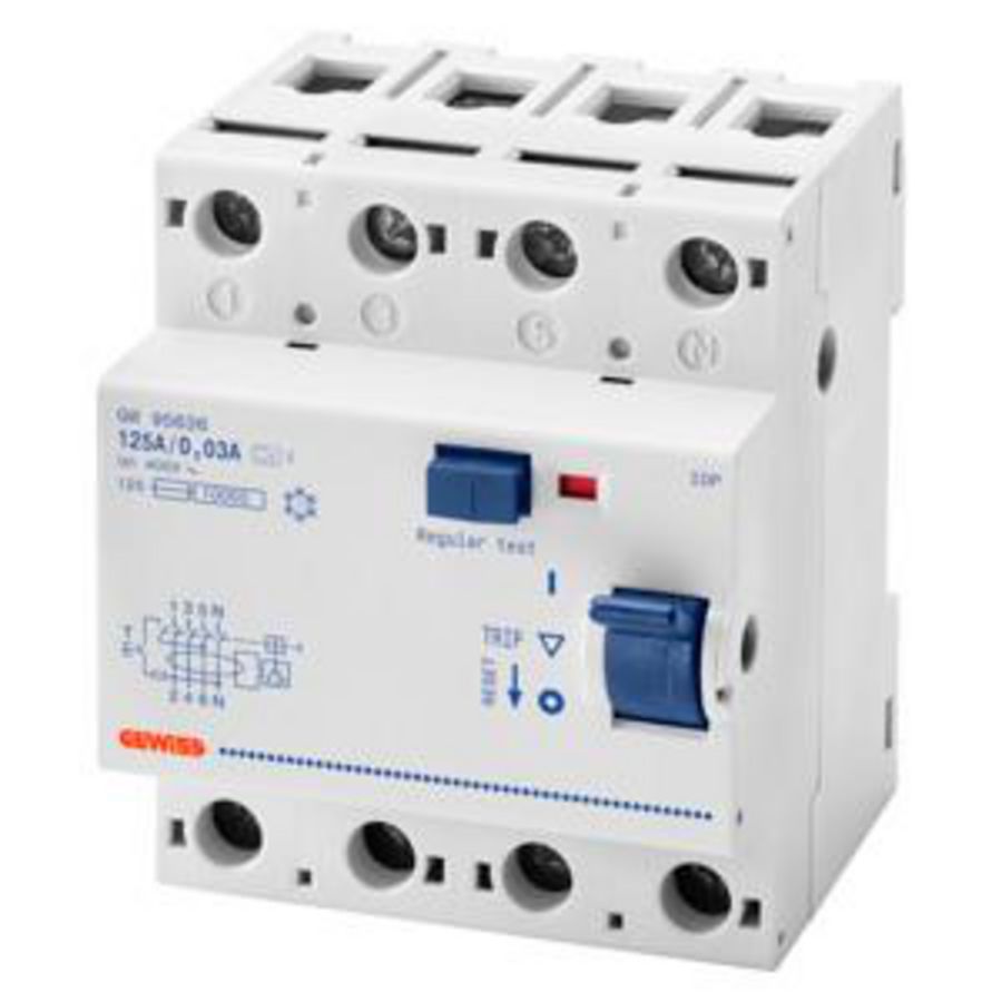 AARDLEKSCHAKELAAR 4P 125A 300mA TYPE-A DIRECT 4MOD.IDP SERIE