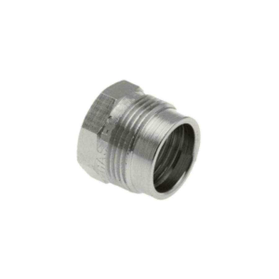 Gasaansluitstuk chroom recht model 3/8"bn.xM24bt.