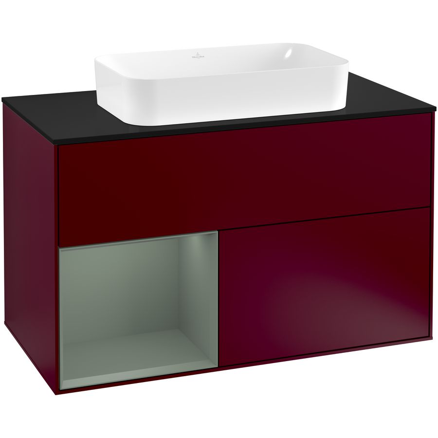 Wastafelonderkast Finion 1000x603x501mm Peony Matt Lacquer F242GMHB