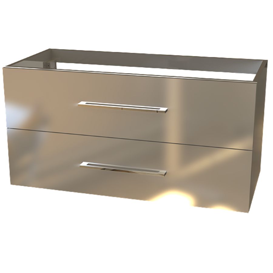 Wastafelonderkast SAN MARINO 100cm 2x la wit hoogglans
