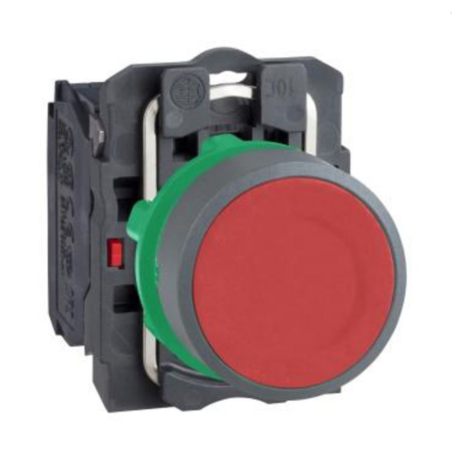 red flush pushbutton 1NC screw clamp cp grey