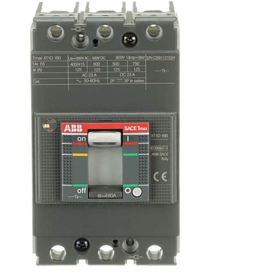 Vermogensschakelaar Tmax XT1D 160 3P vooraansluiting 160A
