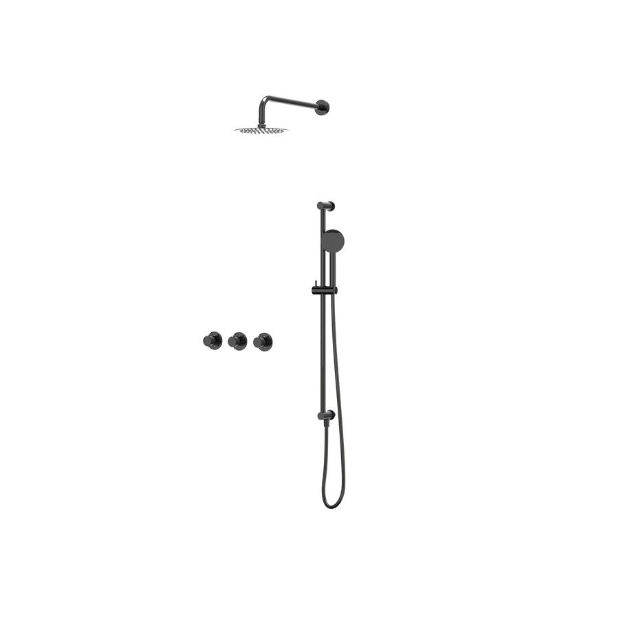 Afbouwdeel regendouche Combiset Nexus 4 inbouwthermostaat zwart chroom CSN4EXZCCAAB excl. inbouwbox