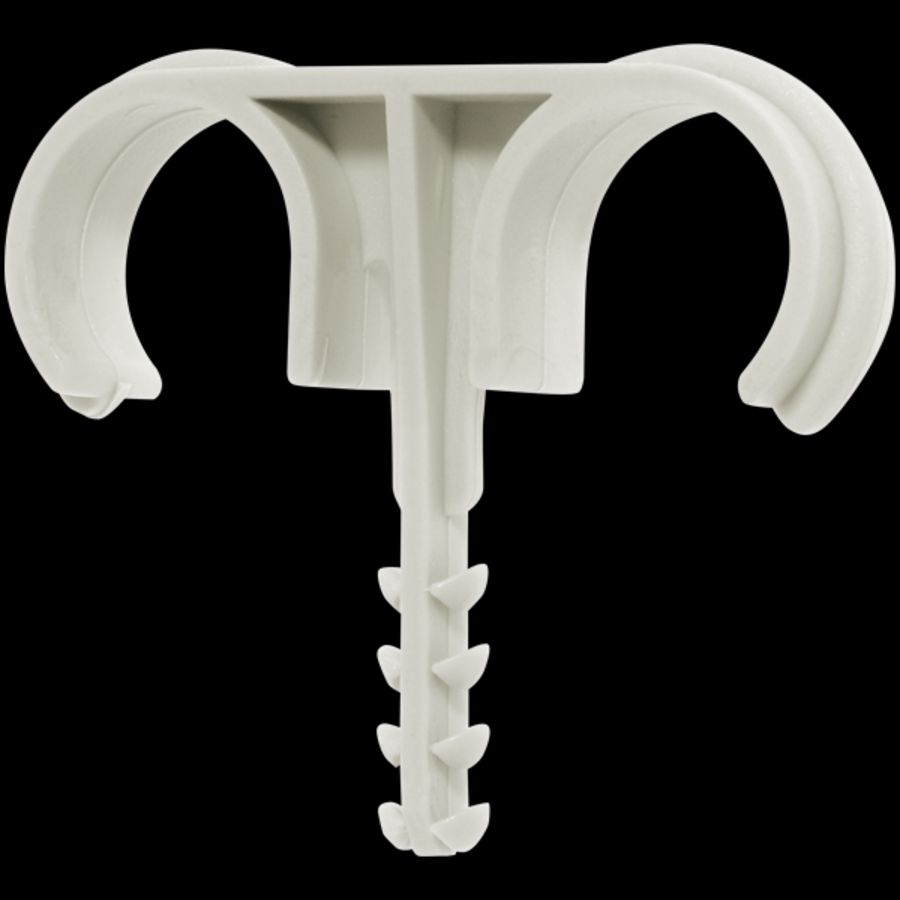 Kunststof afstandsklemplug hal.vrij dubbel v 25-32mm VVE=100