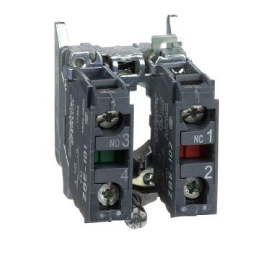 Lichaam voor drukknop Ø22mm 1NC + 1NO