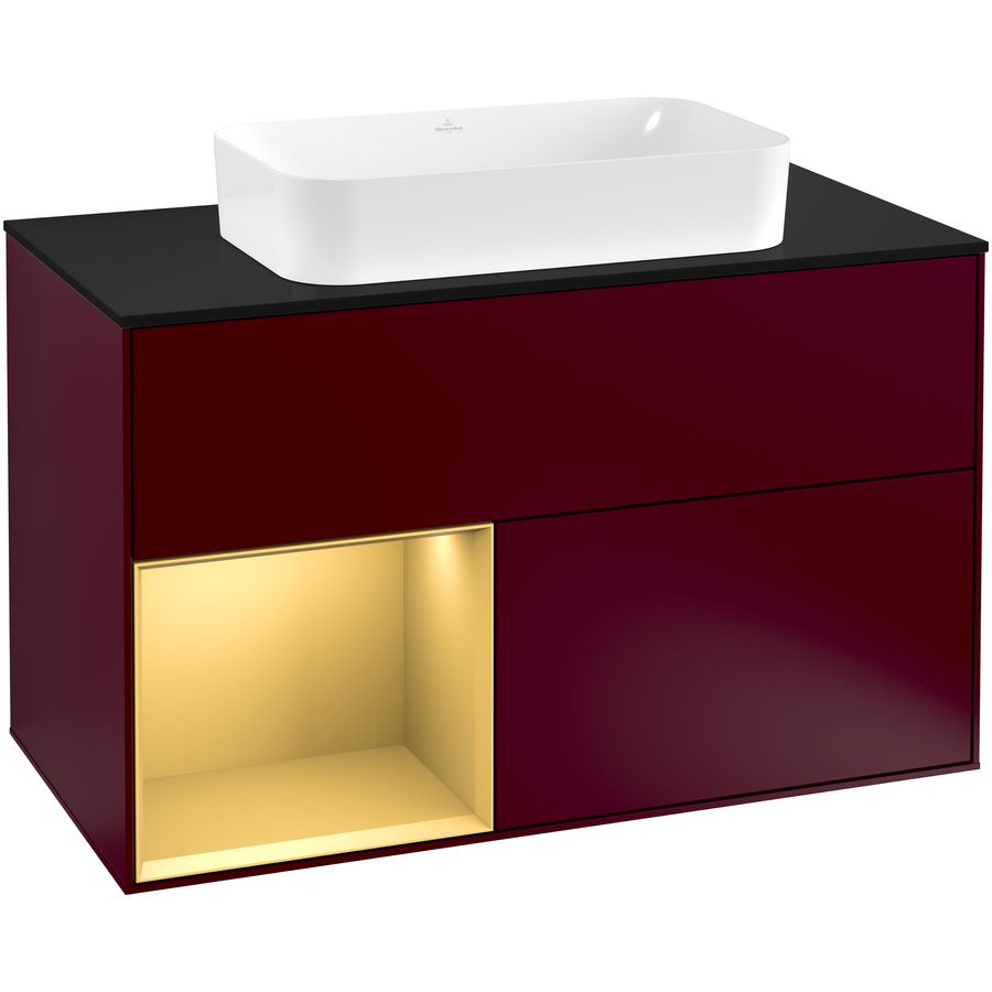 Wastafelonderkast Finion 1000x603x501mm Peony Matt Lacquer F242HFHB