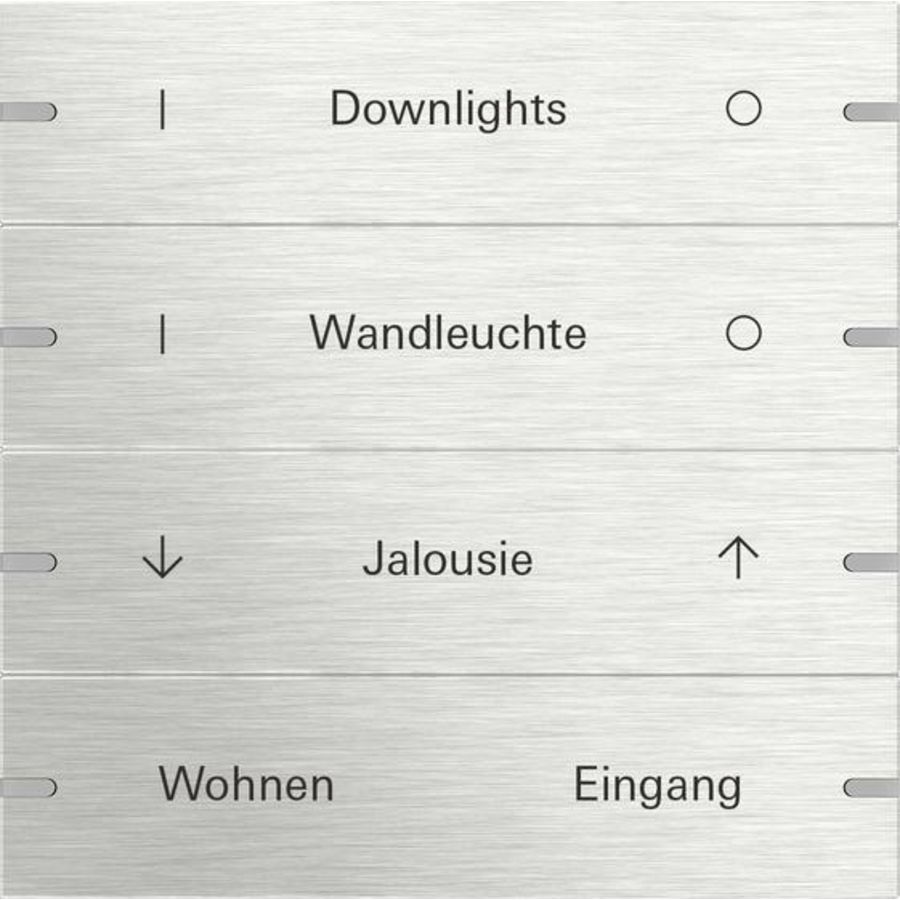 Wippenset 4-voudig indiv. tastsens.4.95 edelstaal