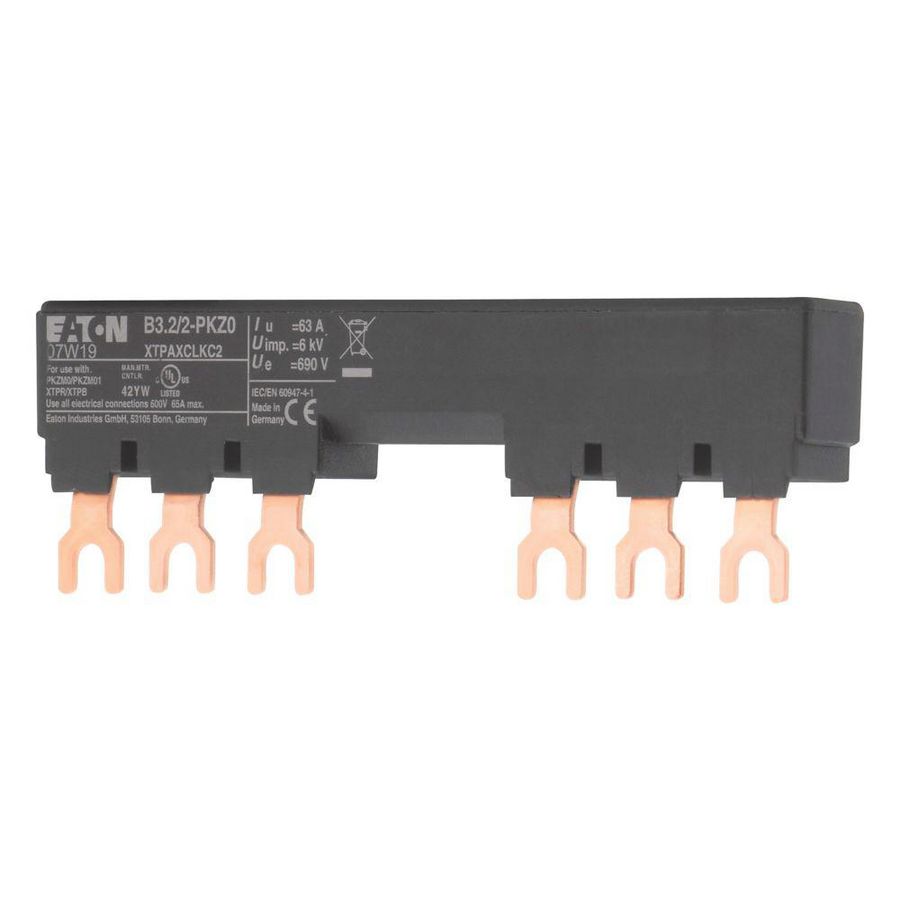 Kamrail B3.2/2-PKZ0-3P-63A--mm²-Vork-Lengte 108mm VVE=10