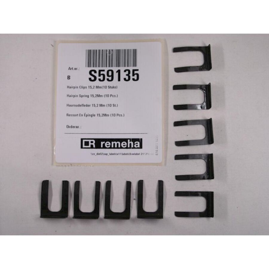 Set a 10st. Hairpin clips 15,2mm Avanta