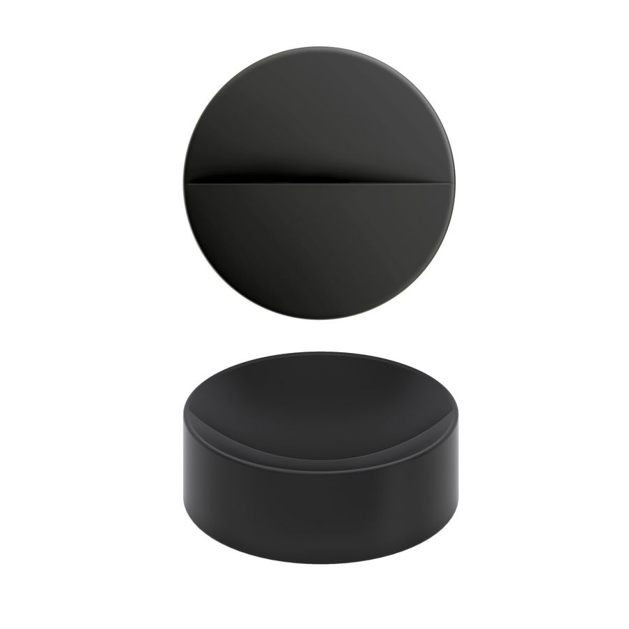 VALE opzetkom Ø220mm h=70mm geïntegreerde afvoer mat zwart keramiek