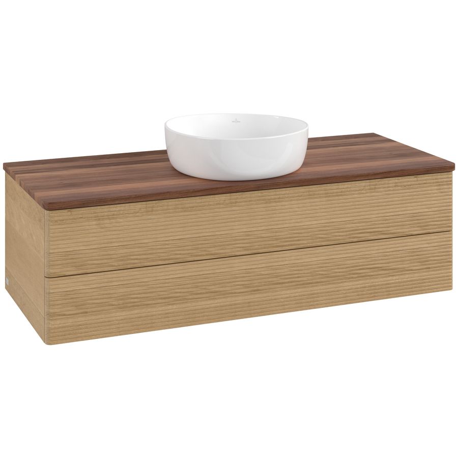 Wastafelonderkast Antao 1200x360x500mm Honey Oak K21112HN