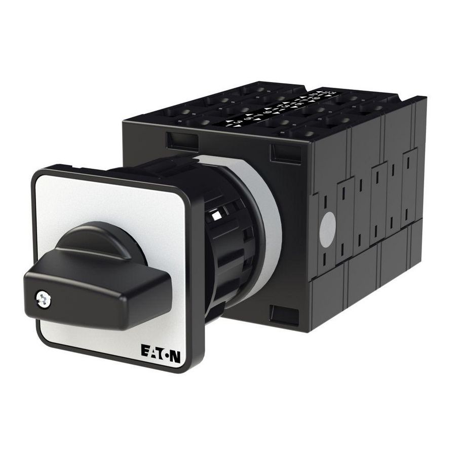 Omschakelaar 1 cont.2 32A frontplaat:1-2 90° vast 1gats