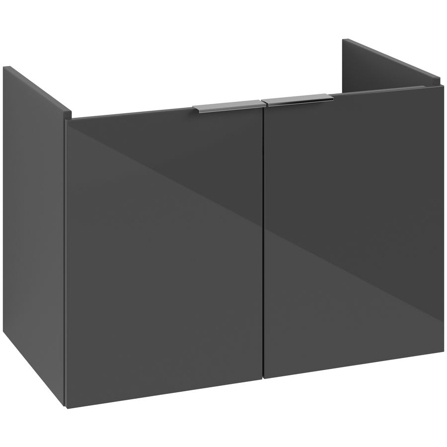Wastafelonderkastkast ARCHITECTURA 750x520x420mm Grey greep alu. glans