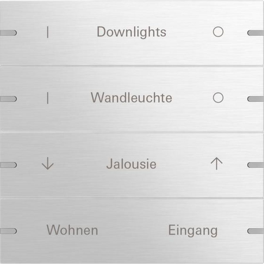 Wippenset 4-voudig indiv. tastsens.4.95 aluminium(geanod.)