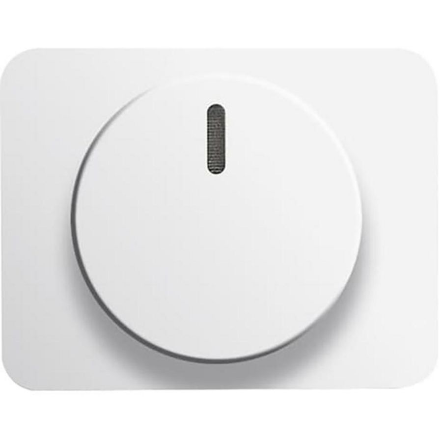 Centraalplaat + knop voor draaidimmer a-albast/st wit