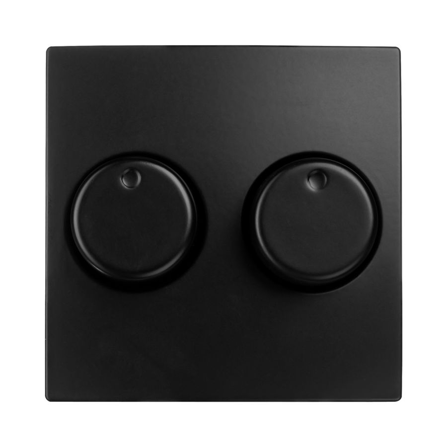 Centraalplaat Dimmerknop Duo E1 Mat Zwart VVE=20