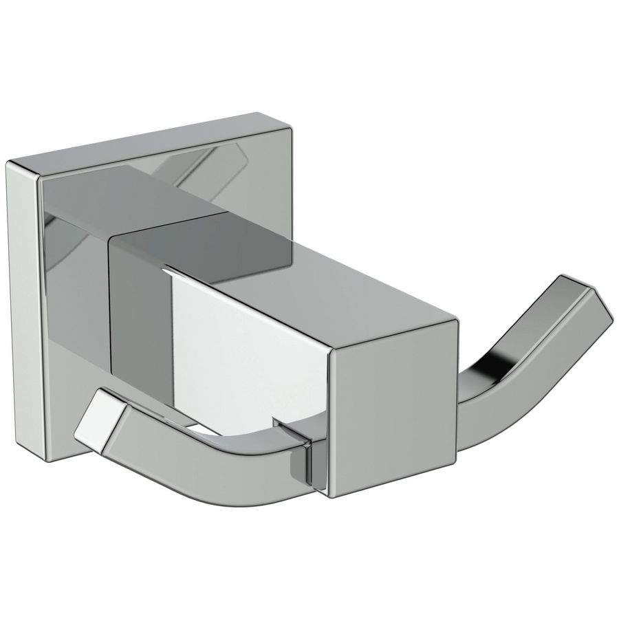 IOM Square handdoekhaak dubbel chroom