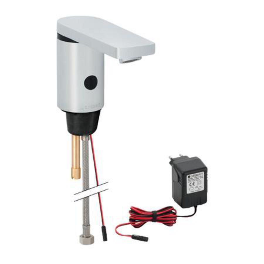 HyTronic 186 wastafelkraan  chroom elec.gestuurd 230V meng-/koudwater