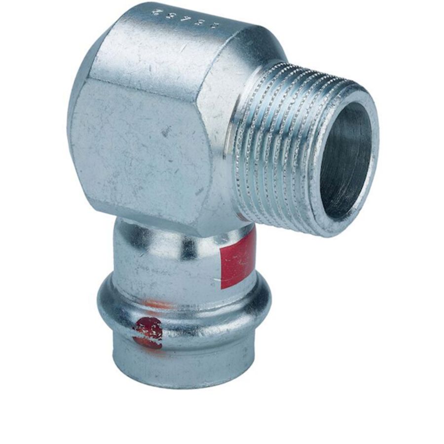 Puntknie persaansluiting PRESTABO 15mmx3/8" bt. 1114.1 VVE=5 Viega