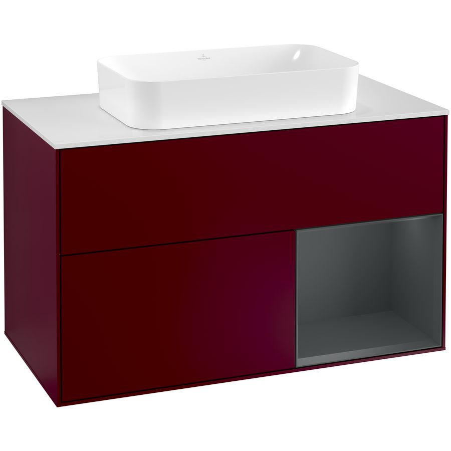 Wastafelonderkast Finion 1000x603x501mm Peony Matt Lacquer F251HGHB