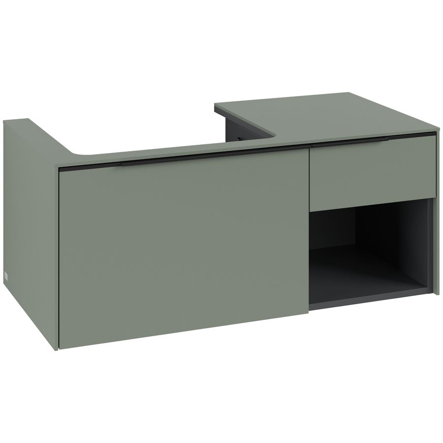 Wastafelonderkastkast SUBWAY 3.0 1001x422,5x516mm Soft Green C57201AF greep Volcano Black