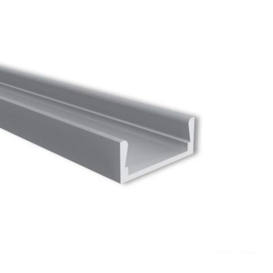 PK1 LED profiel 200cm, vlak, LED strips max. 12mm