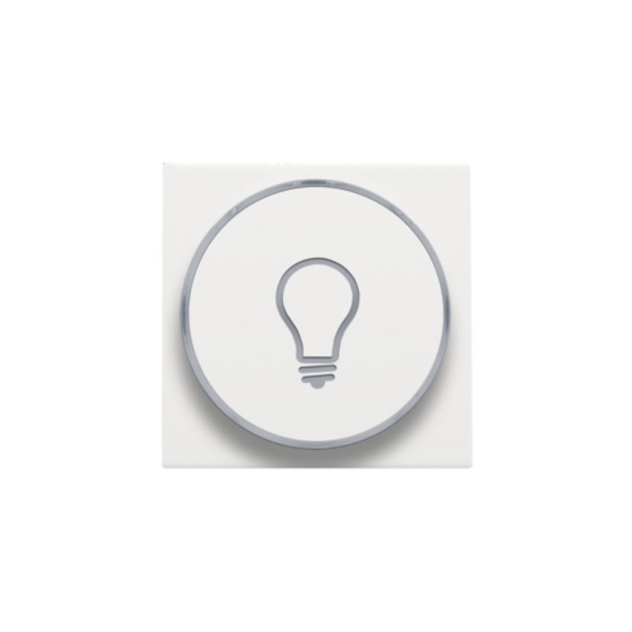 Afwerkingsset doorschijnende ring lampsymbool 6A white c.