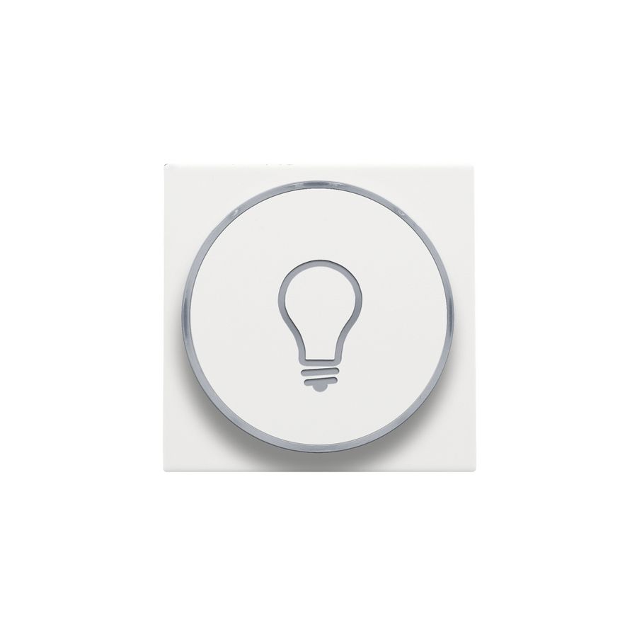 Afwerkingsset doorschijnende ring lampsymbool 6A white c.