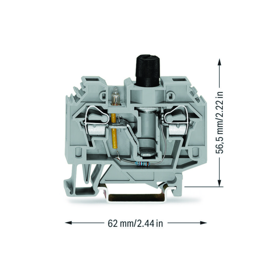 2-draads zekeringsklem 1/4x1 1/4mm 282-128/281-418 VVE=40