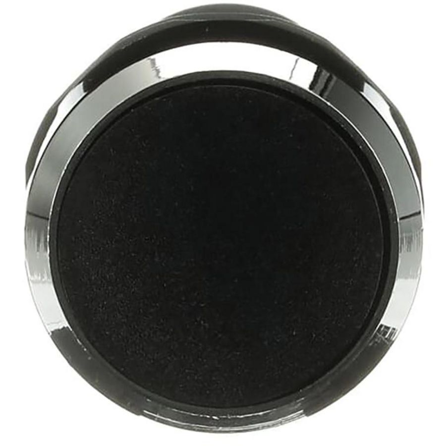 Vlakke knop compact serie terugverend 2NO zwart metalen ring