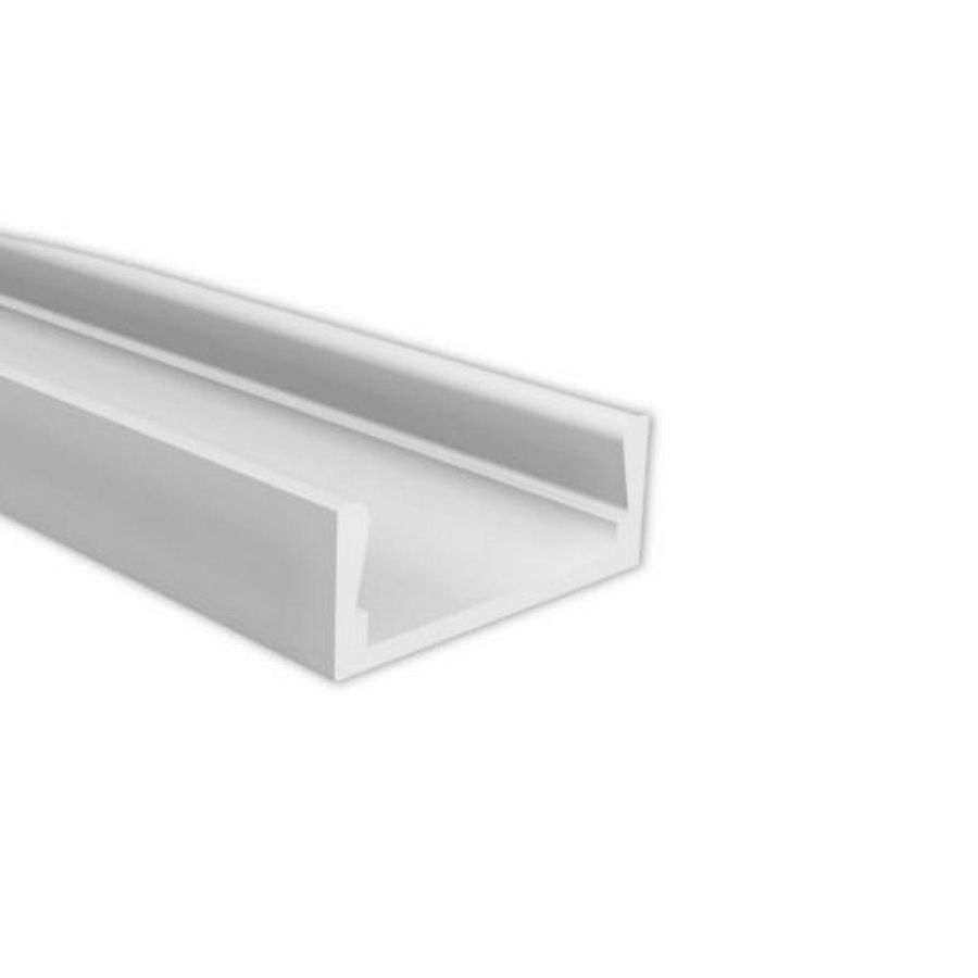 PK1 LED profiel 200cm wit RAL9005, LED strips max.12mm